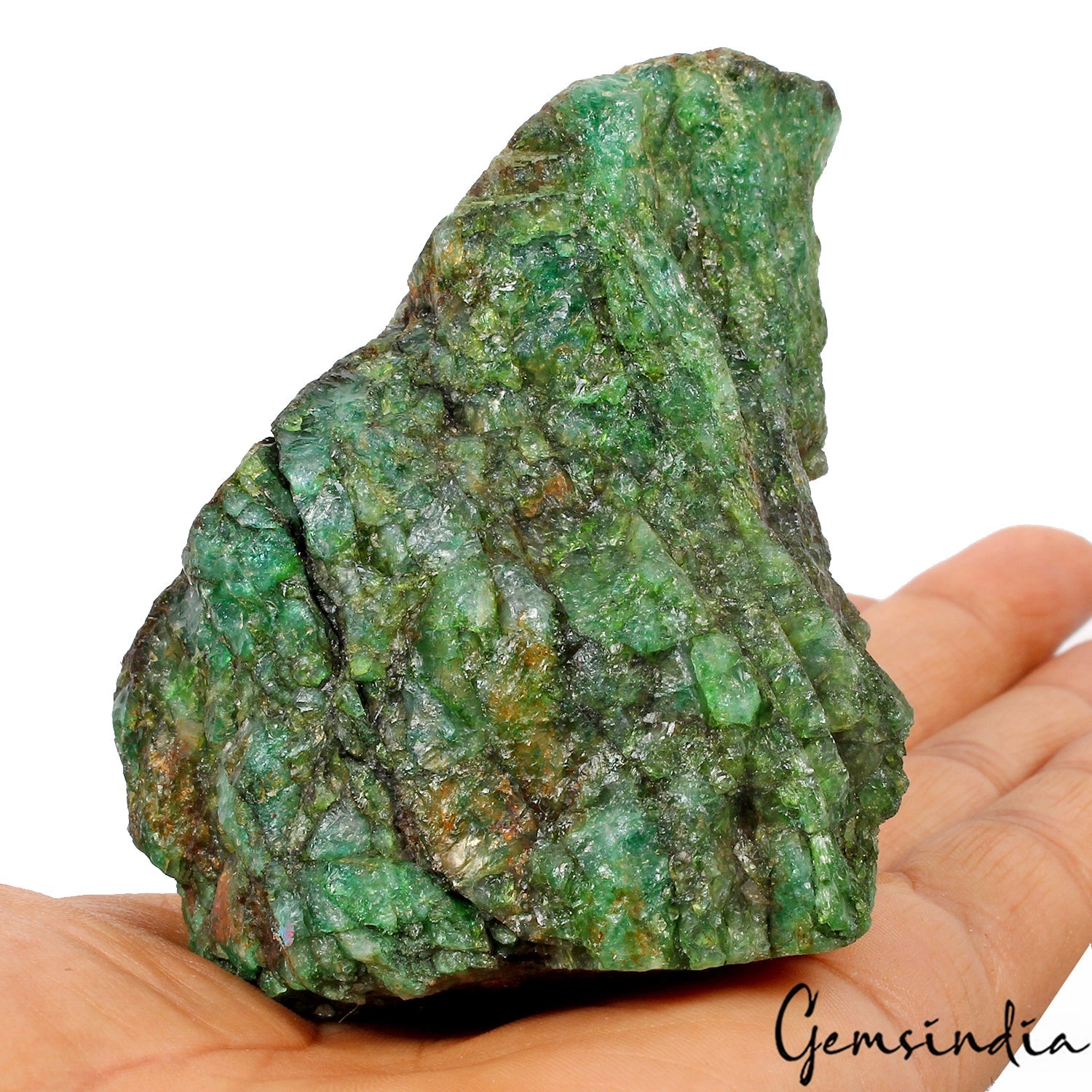 1760 Ct Natural Green Emerald Colombian Uncut Rough Huge Loose Gemstone Specimen