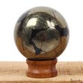 1.75 Inch Natural Gold Pyrite Crystal Reiki Healing Mineral Gemstone Sphere/Ball