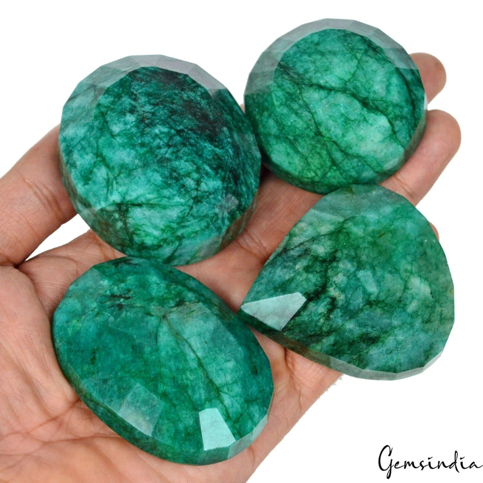 2070 Ct Natural Brazil Green Emerald Earth Mined Huge Mix Faceted Gemstones Lot
