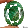 660 Natural Blue Green Zambian Emerald Oval Cut Faceted Earth Mined Huge Gems