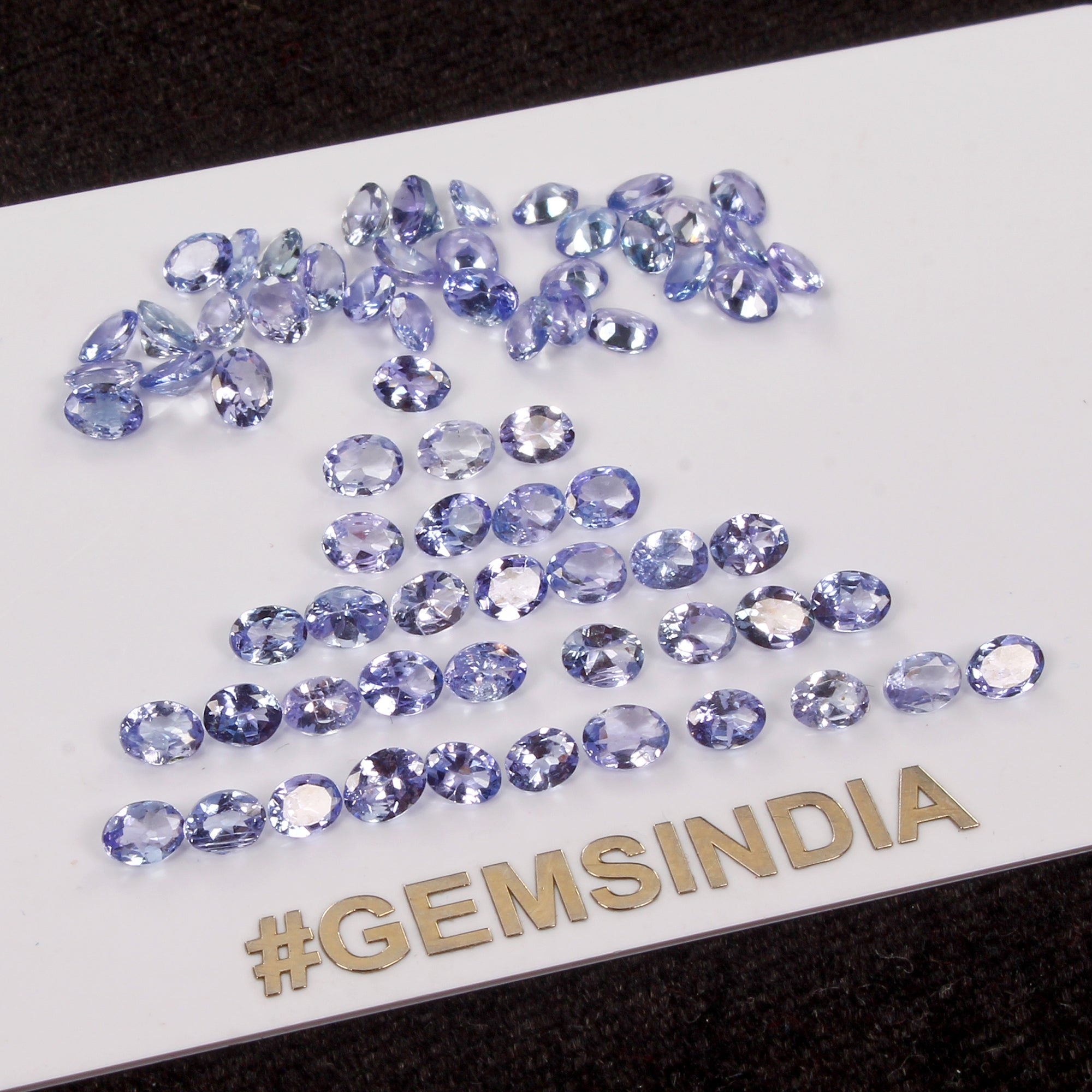 70 Pc Natural Blue Tanzanite Oval cut 4x3mm Loose Unheated Jewelry Gemstones Lot