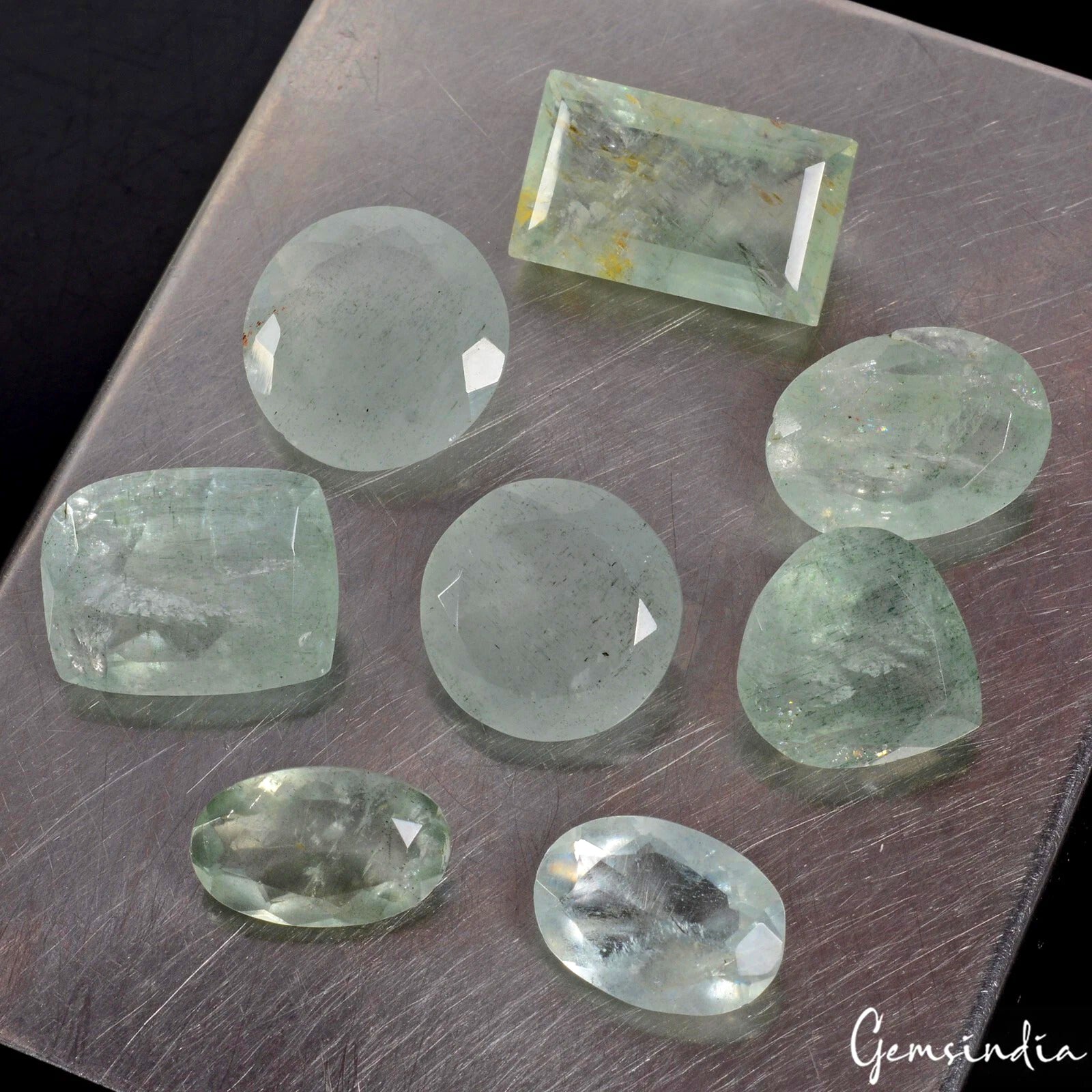 Aquamarine Lot, Loose Gemstone, Untreated, Green — 8 Pieces, 16mm to 21mm, 100.80 Ct, Brazil