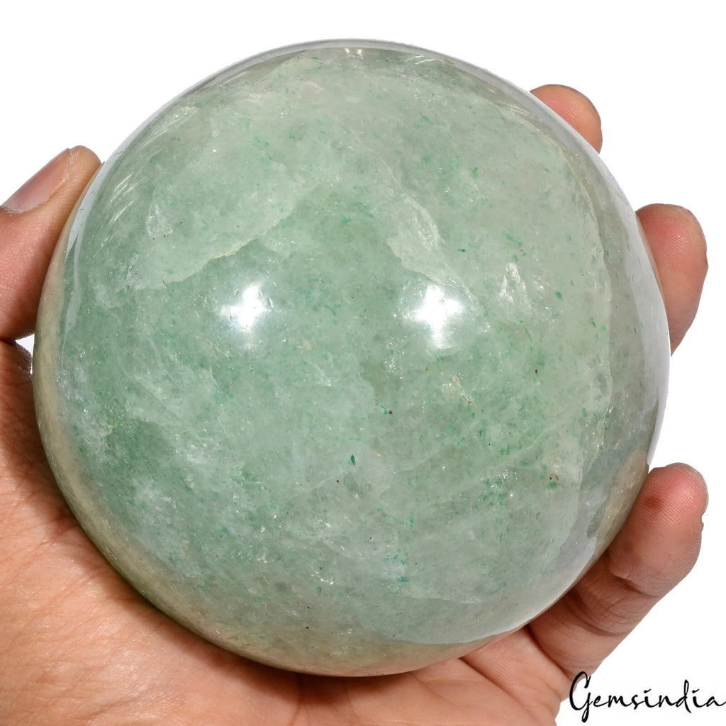 Aventurine Sphere, Untreated, Green — 3.75 Inch in diameter, 1.2 Kg (6000 Ct), Madagascar