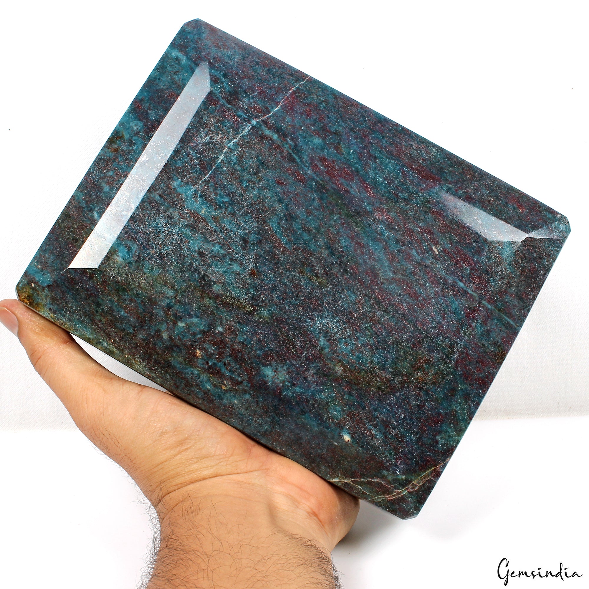Ruby Kyanite Loose Gemstone, Octagon Cut, Untreated — 7.2x5.5x2.25 Inches, 22900 Ct (4.58 Kg), Madagascar