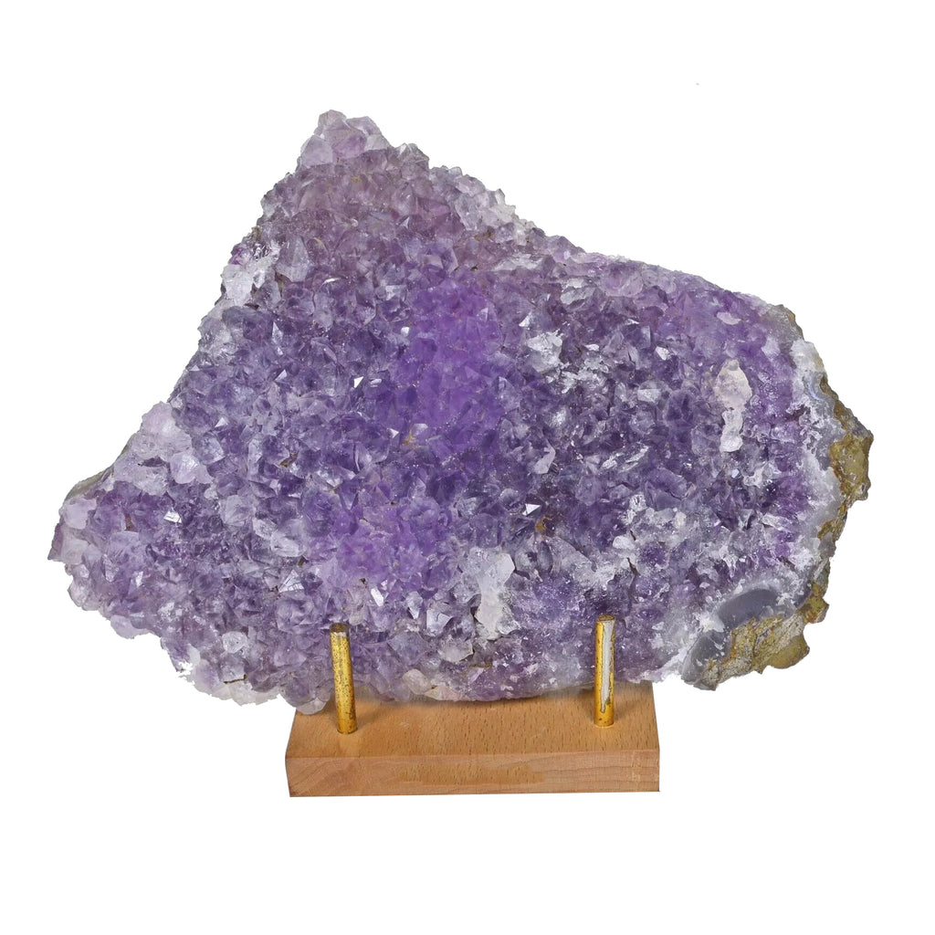 Amethyst Crystal Cluster, Untreated — 6.75x5x2.2 Inch, 980 g (4900 Ct), Uruguay