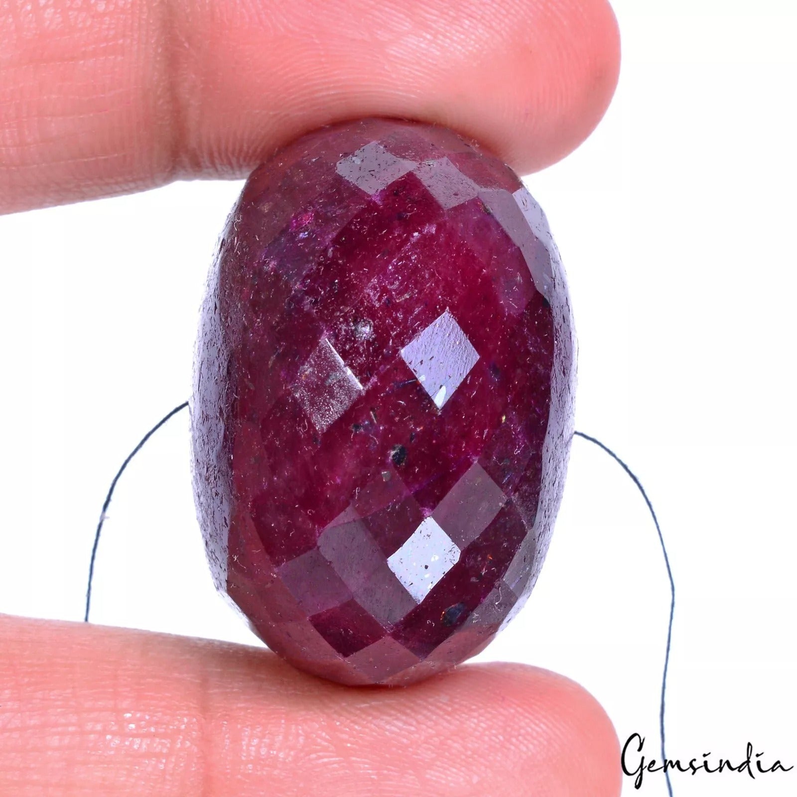 Ruby Beaded Strand, Red — 33 x 33 x 22mm, 284.00 Ct, Madagascar