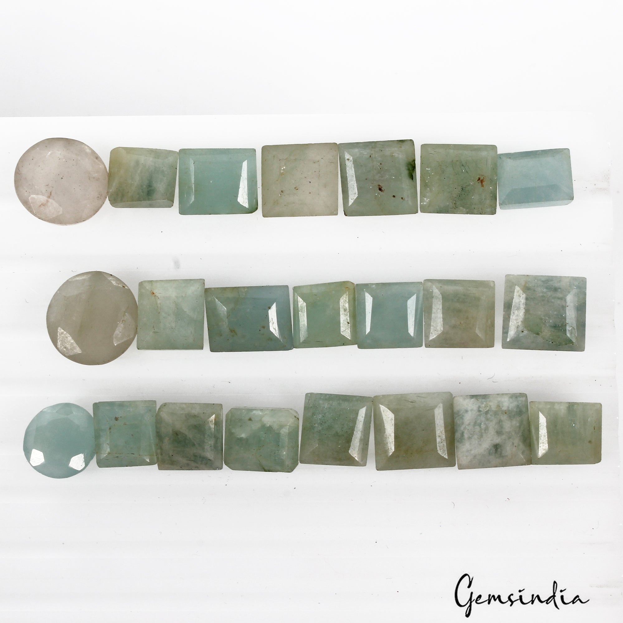 Certified 125 Cts/22 Pcs Natural Untreated Aquamarine Mixed Cut Gems For Jewelry