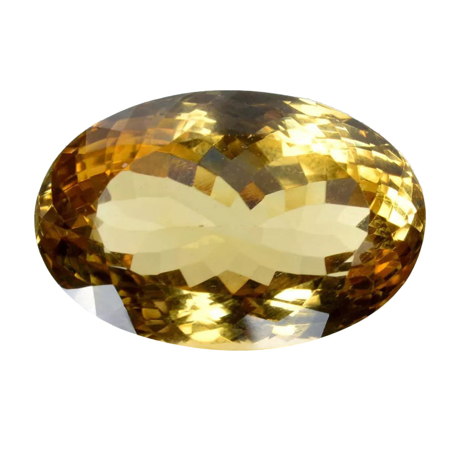 Citrine Loose Gemstone, Untreated, Yellow — 24x15x12 mm, 34.30 Ct, Brazil