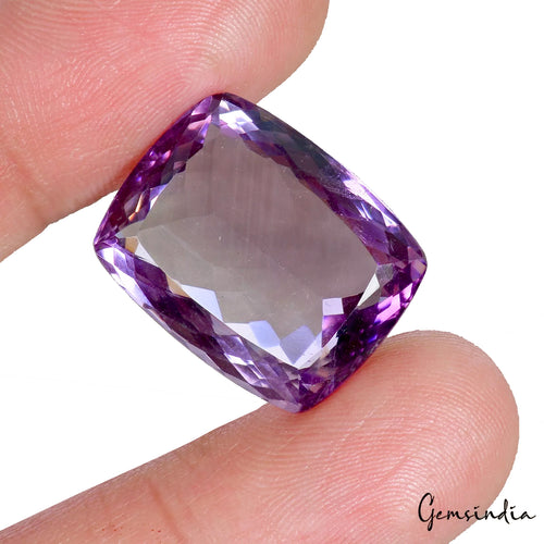 Amethyst Loose Gemstone, Untreated, Purple — 21x16x8 mm, 23.40 Ct, Brazil