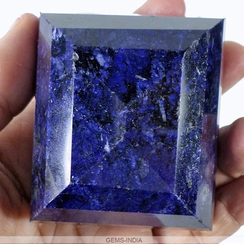 African Blue Sapphire Loose Gemstone, Color Enhanced — 66x57x48 mm, 2375 Ct, Africa