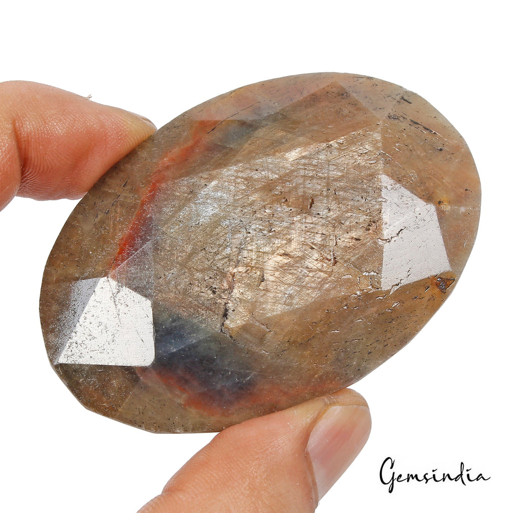 Certified 780 Cts Natural Untreated Bi Color Sapphire Oval Faceted Cut Huge Gem