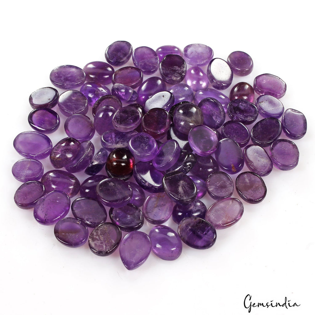400 Ct Natural Untreated Blue Amethyst Oval Cab Loose Wholesale Gem Lot 77 Pc