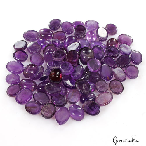Amethyst Cabochon, Untreated, Blue — 11mm to 14mm, 400 Ct, Brazil