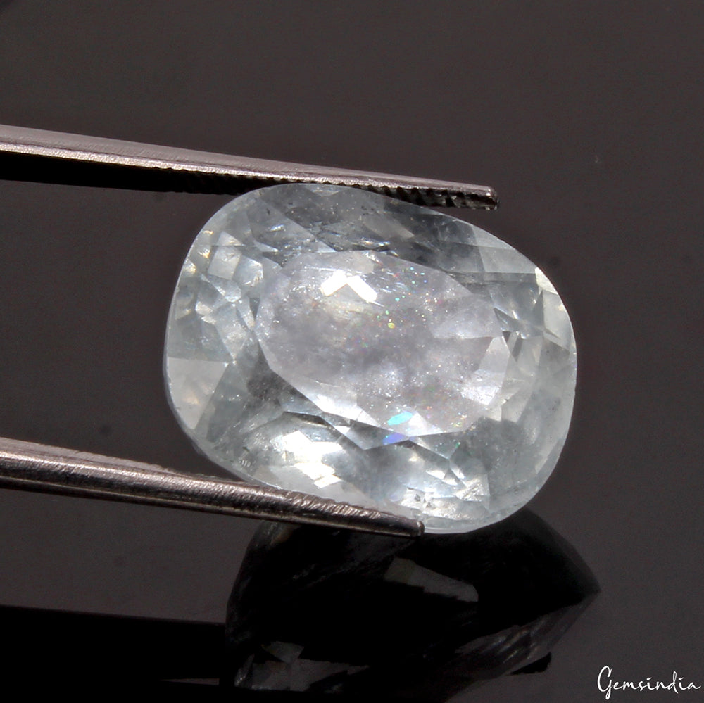 Certified 17.40Ct Santa Maria Aquamarine Gemstone From Brazil 100% Natural Color