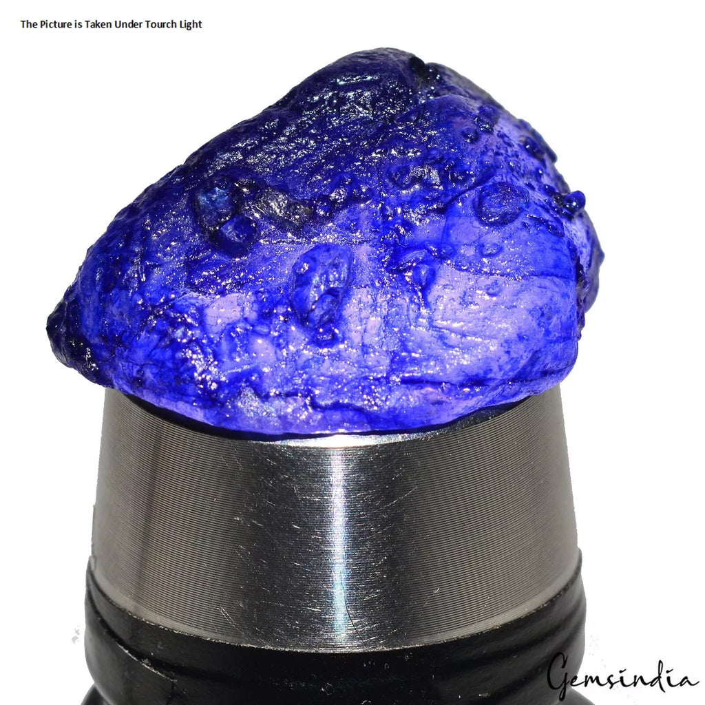 28mm Loose Gemstone Natural Ceylon Blue Sapphire Raw/Rough 92.30Ct Huge Specimen