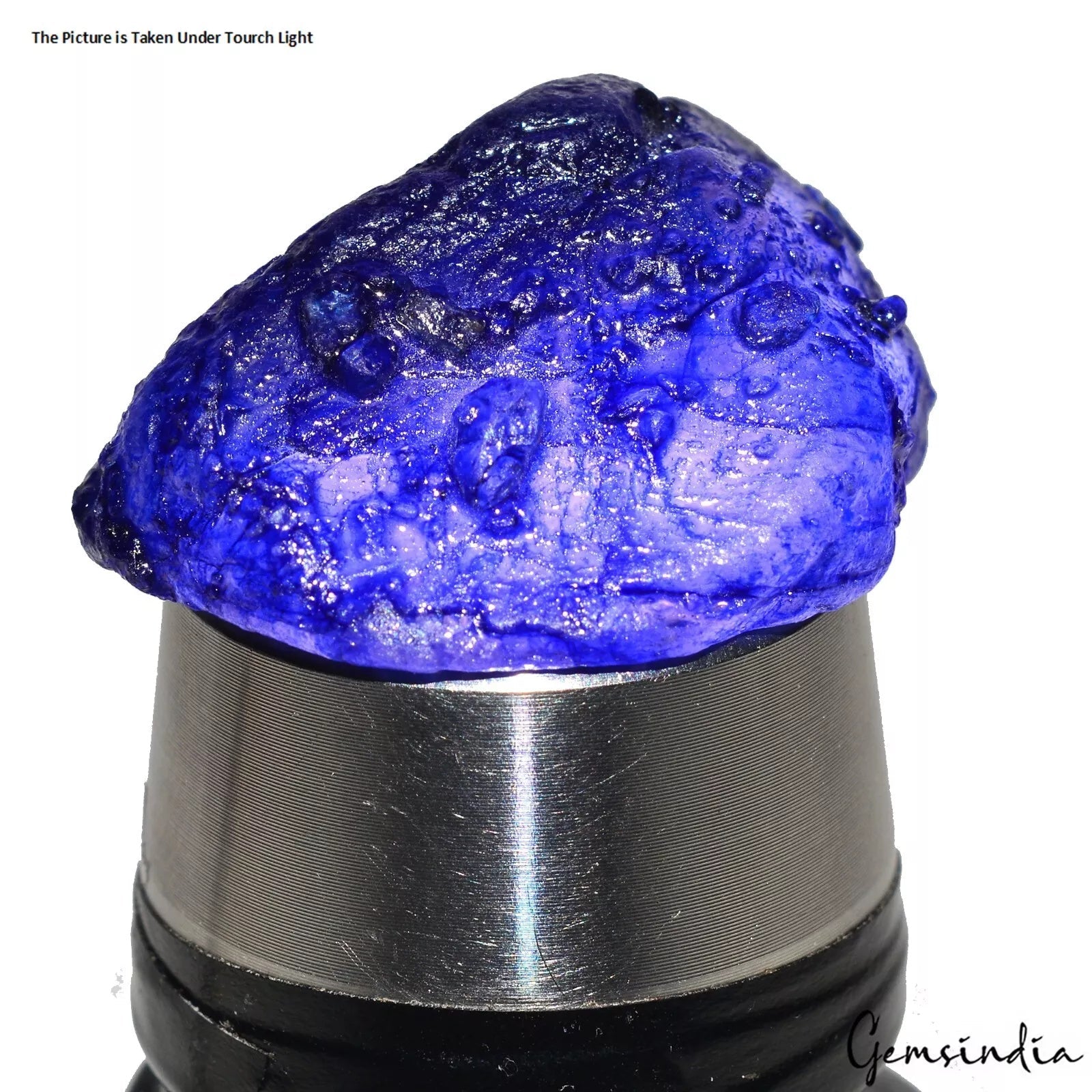 28mm Loose Gemstone Natural Ceylon Blue Sapphire Raw/Rough 92.30Ct Huge Specimen