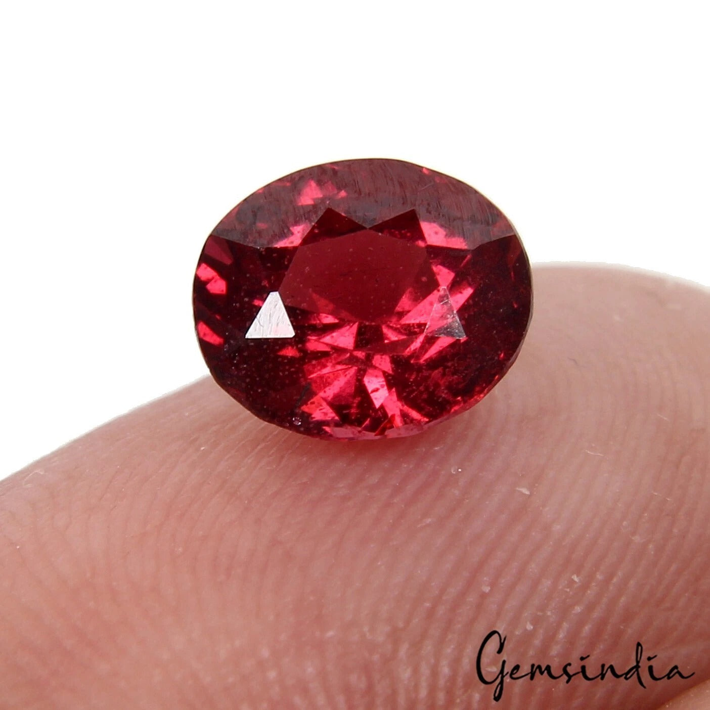 Rhodolite Garnet Loose Gemstone, Untreated, Red — 7x6x4mm, 1.75 Ct, Sri Lanka