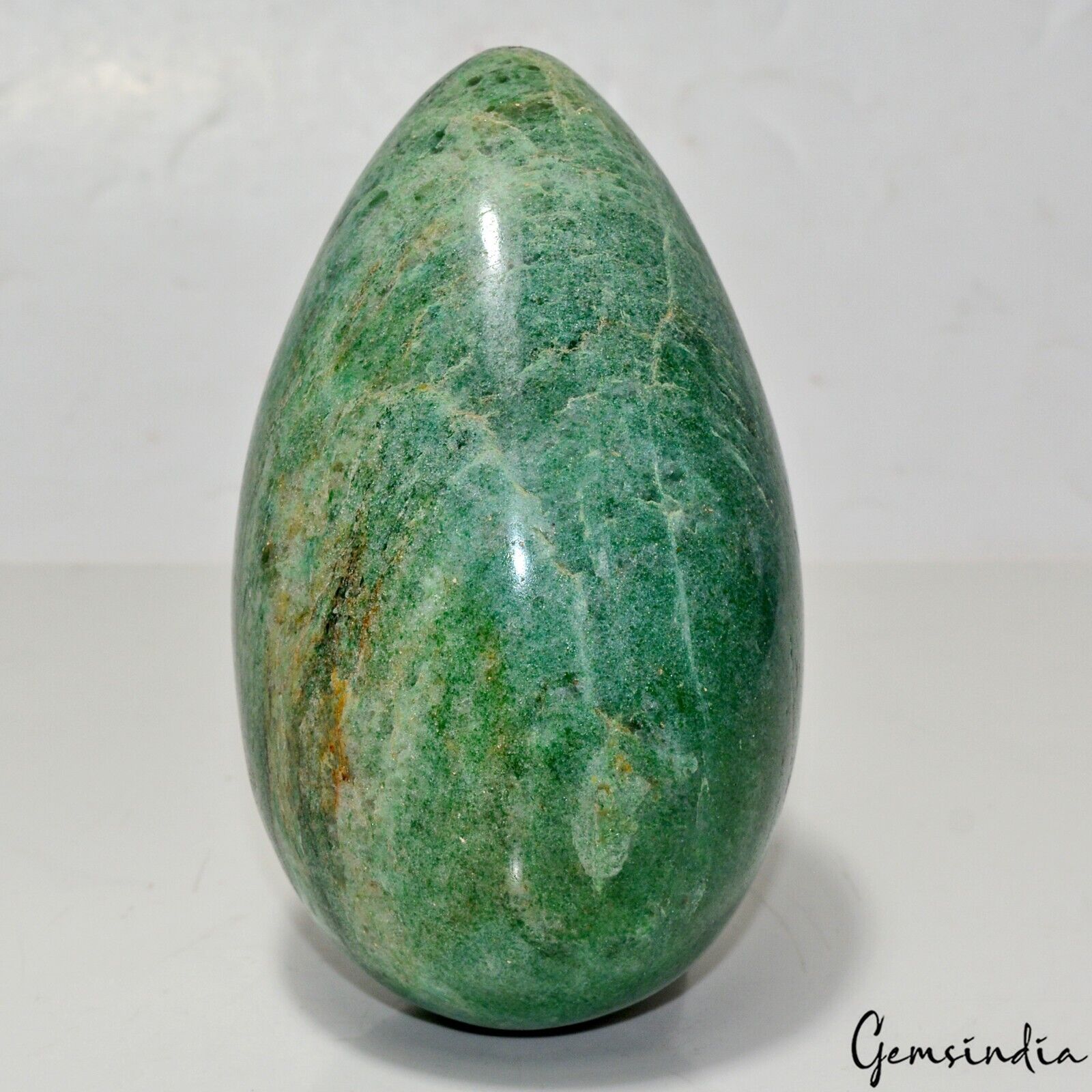 4040 Ct/4.7" Natural Green Aventurine Crystal Healing Mineral Egg Shape Gemstone