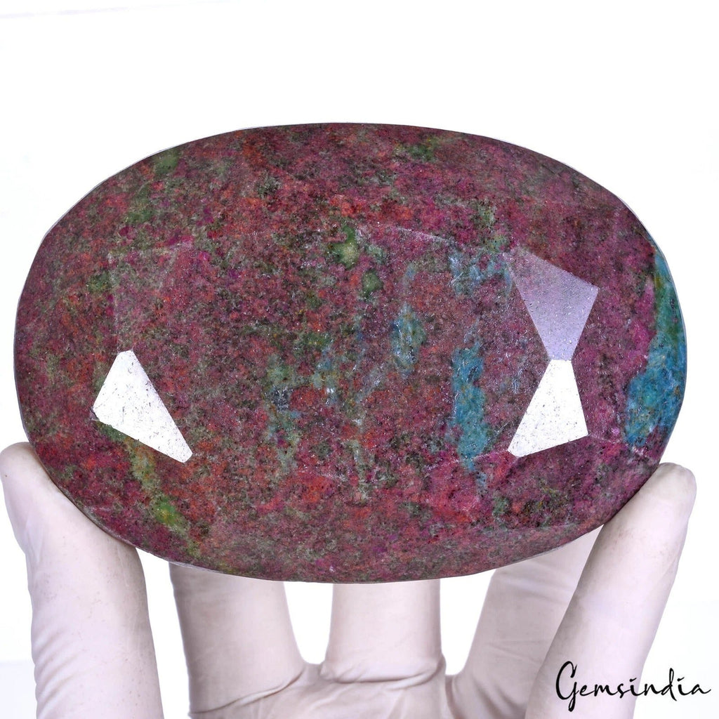 4350 Ct Natural Untreated Ruby Kyanite Earth Mined Oval Certified Huge Gemstone