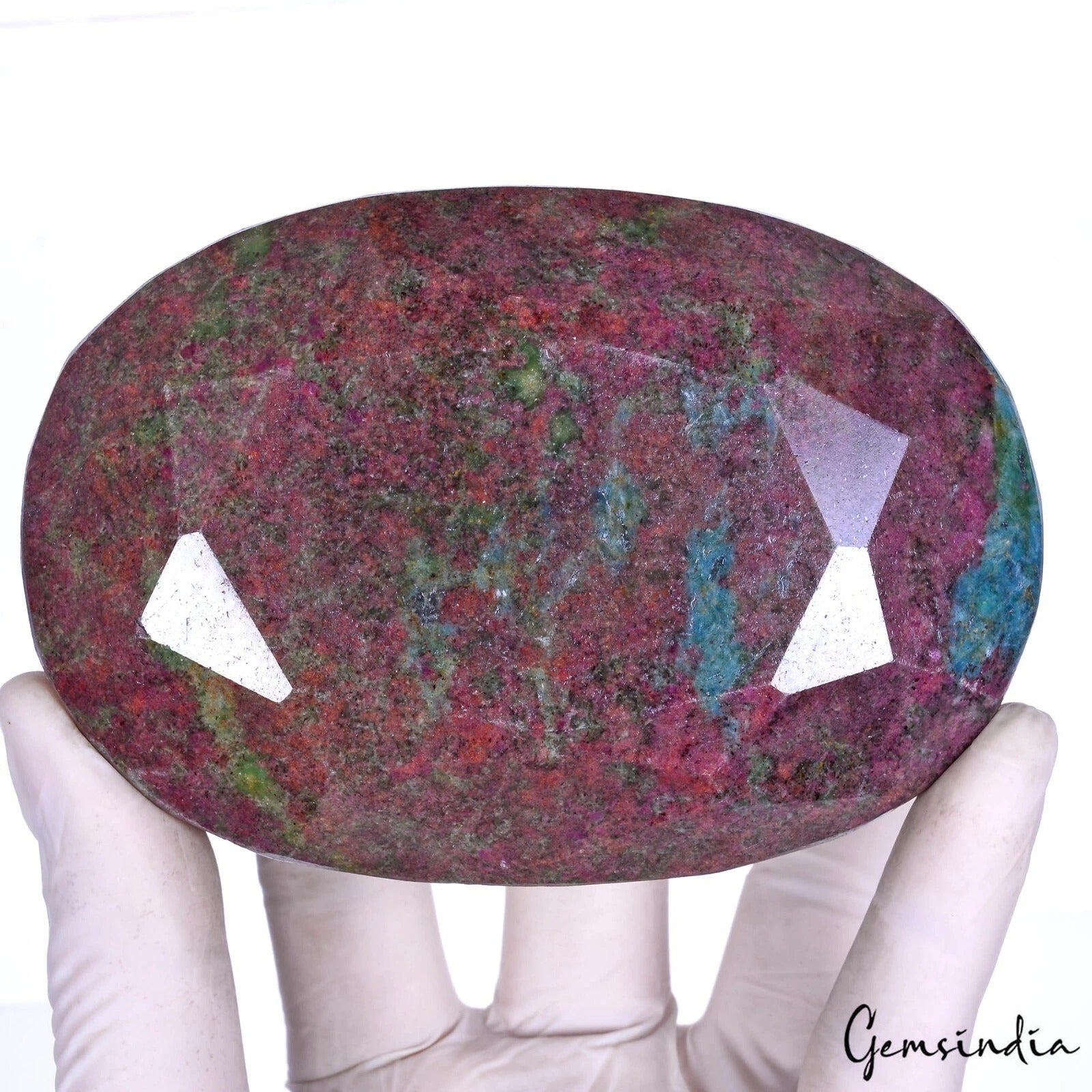 4350 Ct Natural Untreated Ruby Kyanite Earth Mined Oval Certified Huge Gemstone
