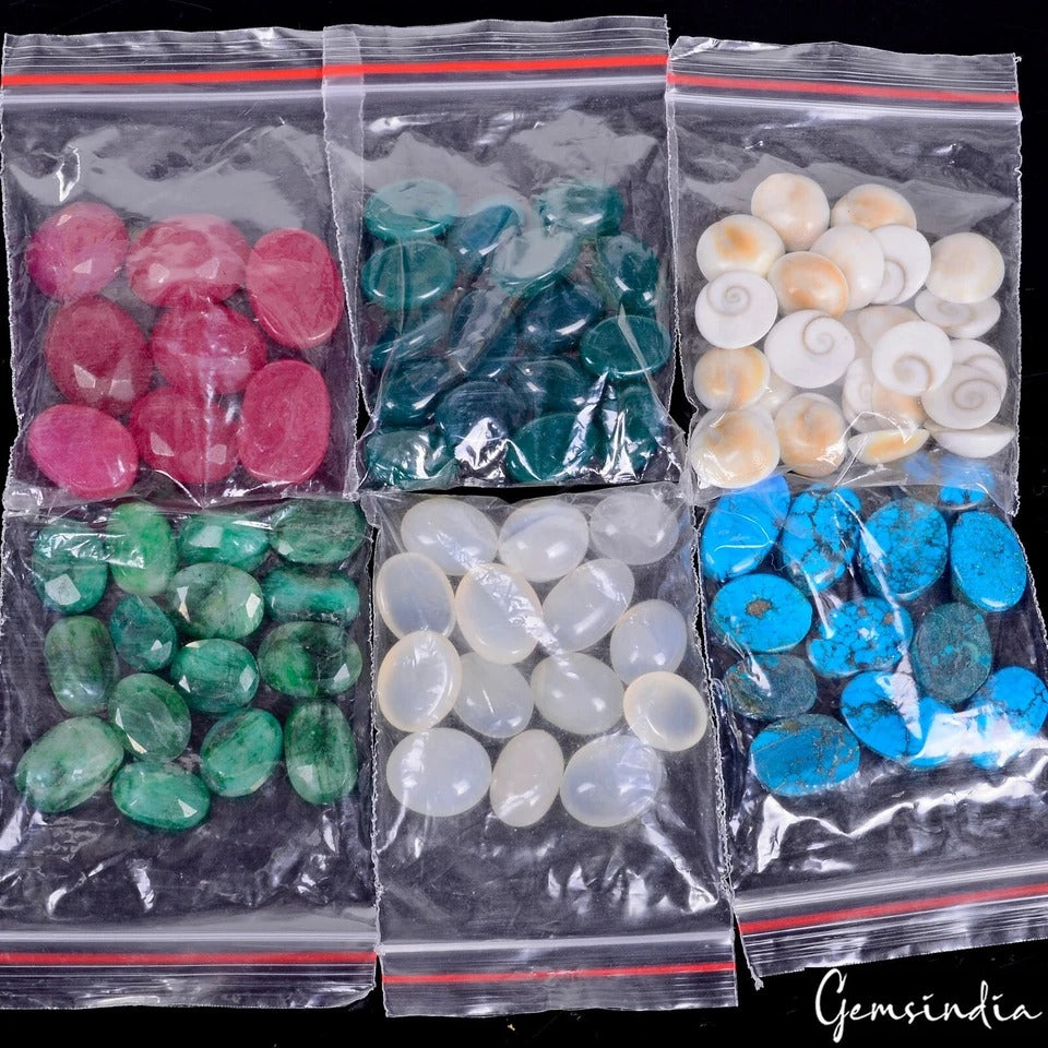 90 Pcs Estate Genuine Semi Precious Loose Mix Cut Multi Gemstones Lot Collection