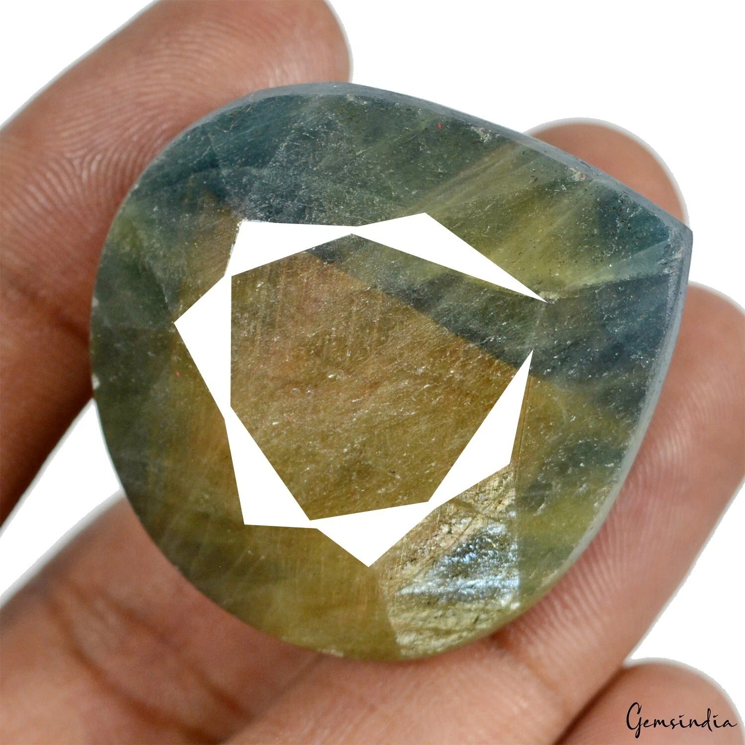 Blue Sapphire Loose Gemstone, Untreated — 39x37x19 mm, 285.20 Ct, Madagascar