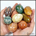 1 Kilo/9 Pcs Natural Multi Color Mix Gems Lot Egg Shape Crystal Healing Mineral