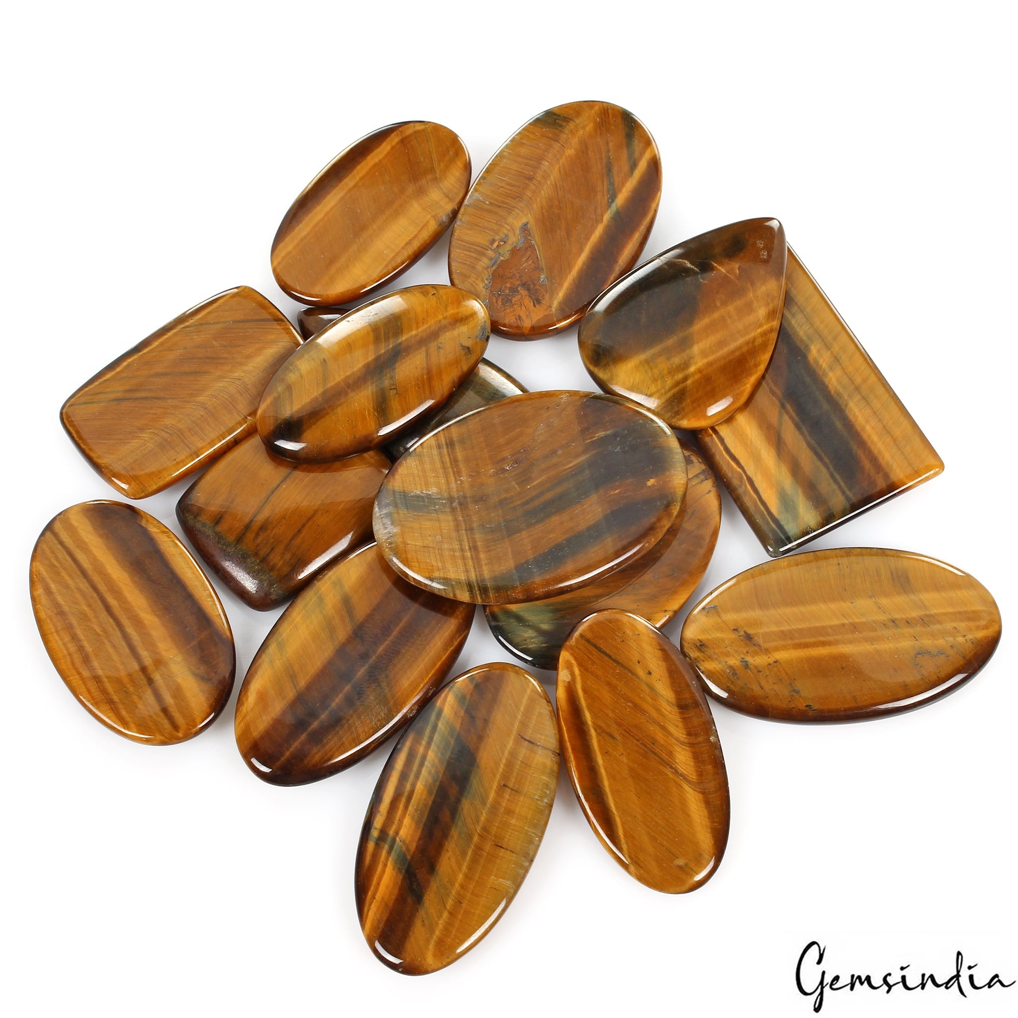 700 Ct/15Pcs Natural Untreated Pietersite Tiger eye Mix Cab Loose Wholesale Gems