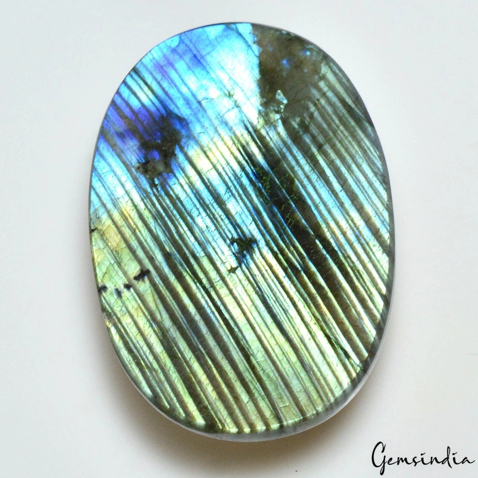 176.60Ct Natural Untreated Mult Color Labradorite Oval Cab Loose Gem For Pendant