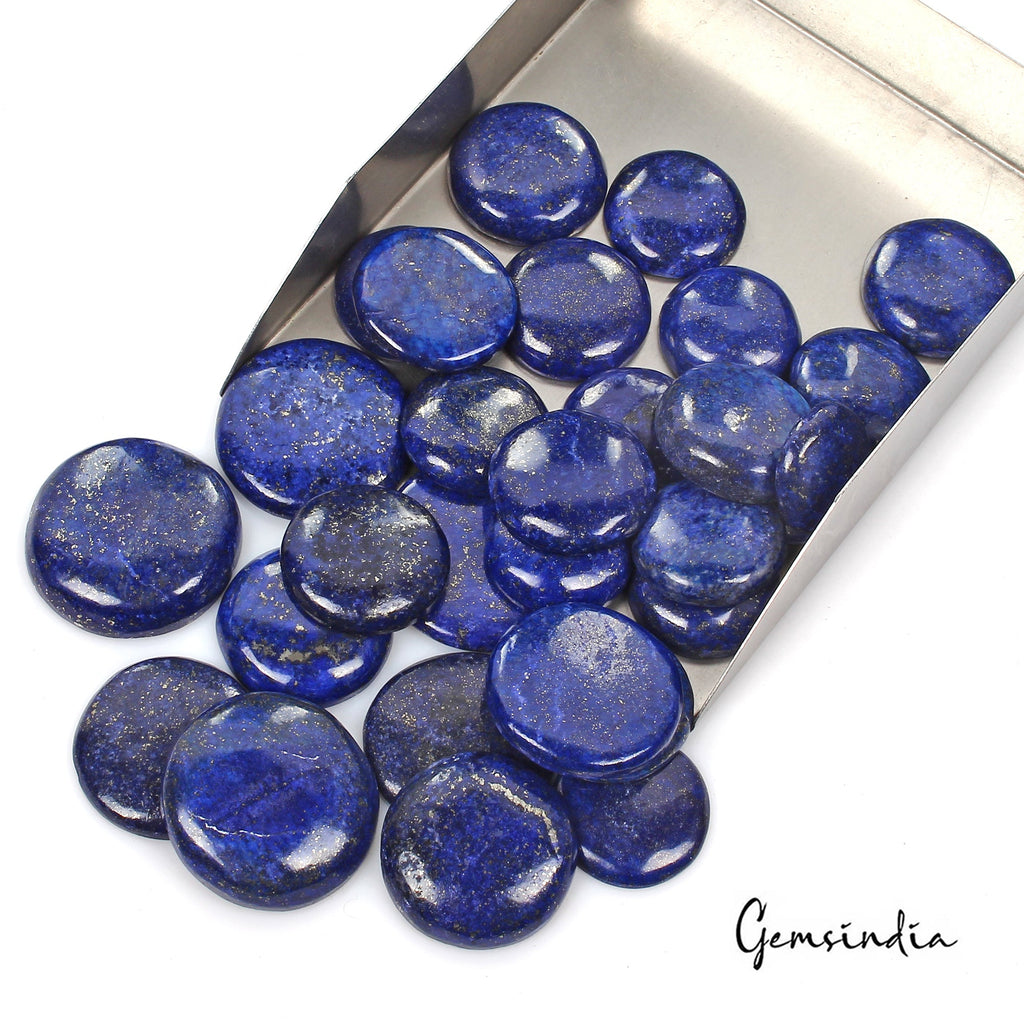 1000 Cts/29 Pcs Natural Blue Lapis Lazuli Gold Flecks Round Loose Wholesale Gems