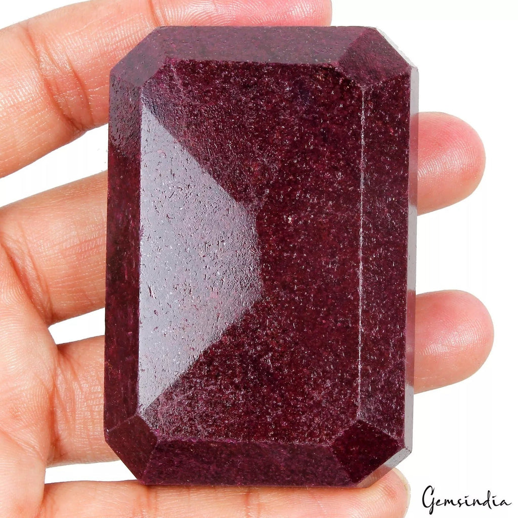 920 Ct Natural African Dark Red Ruby Octagon Cut Huge Size Loose Earth Mined Gem