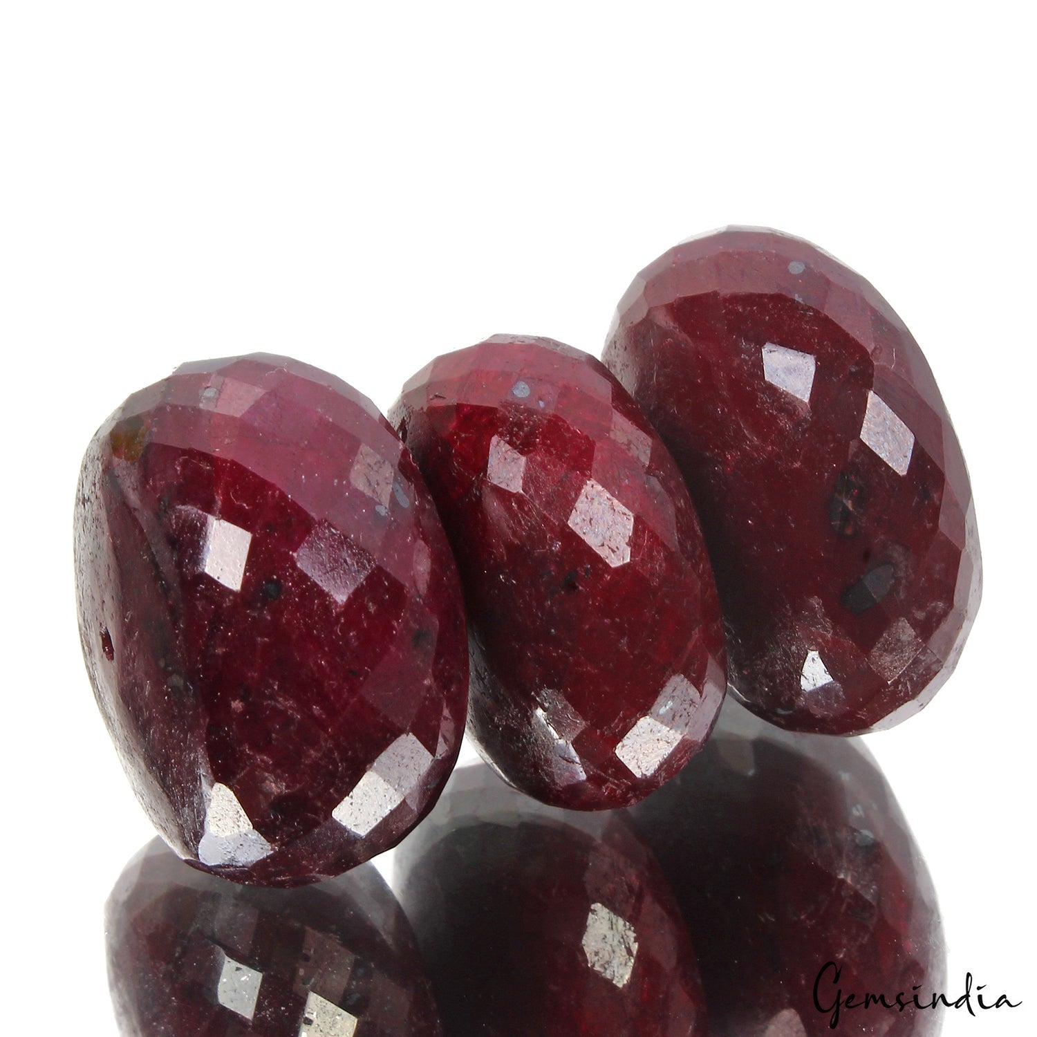 450 Cts Natural African Dark Red Ruby Round Center Drilled Bead Huge Gem-27-30mm