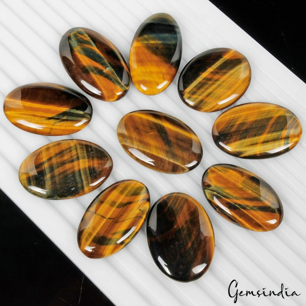 470 Ct/10 Pcs Natural Untreated Pietersite Bi Color Tiger Eye Oval Cab Loose Gem