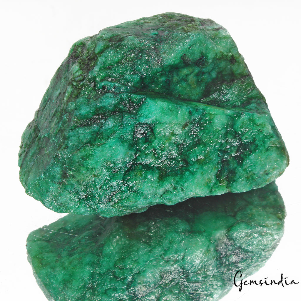 Emerald Rough Specimen, Color Enhanced, Green — 94 x 61 x 42mm, 0.36 Kg (1800 Ct), Brazil