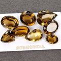 235.30 Ct High Quality Golden Honey Yellow Citrine Mix Cut Gemstones, Brazil~8 P