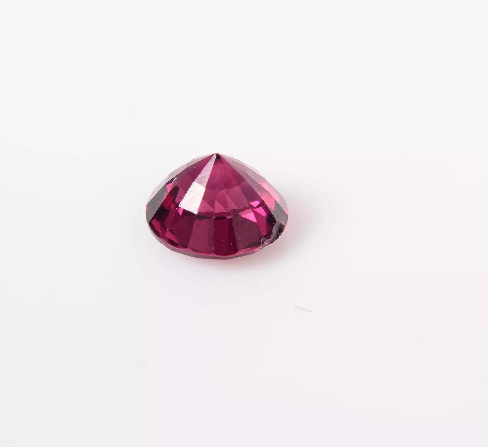 2.20 Cts Rose Red Natural Rhodolite Garnet 7mm Round Cut Top Certified Gemstone