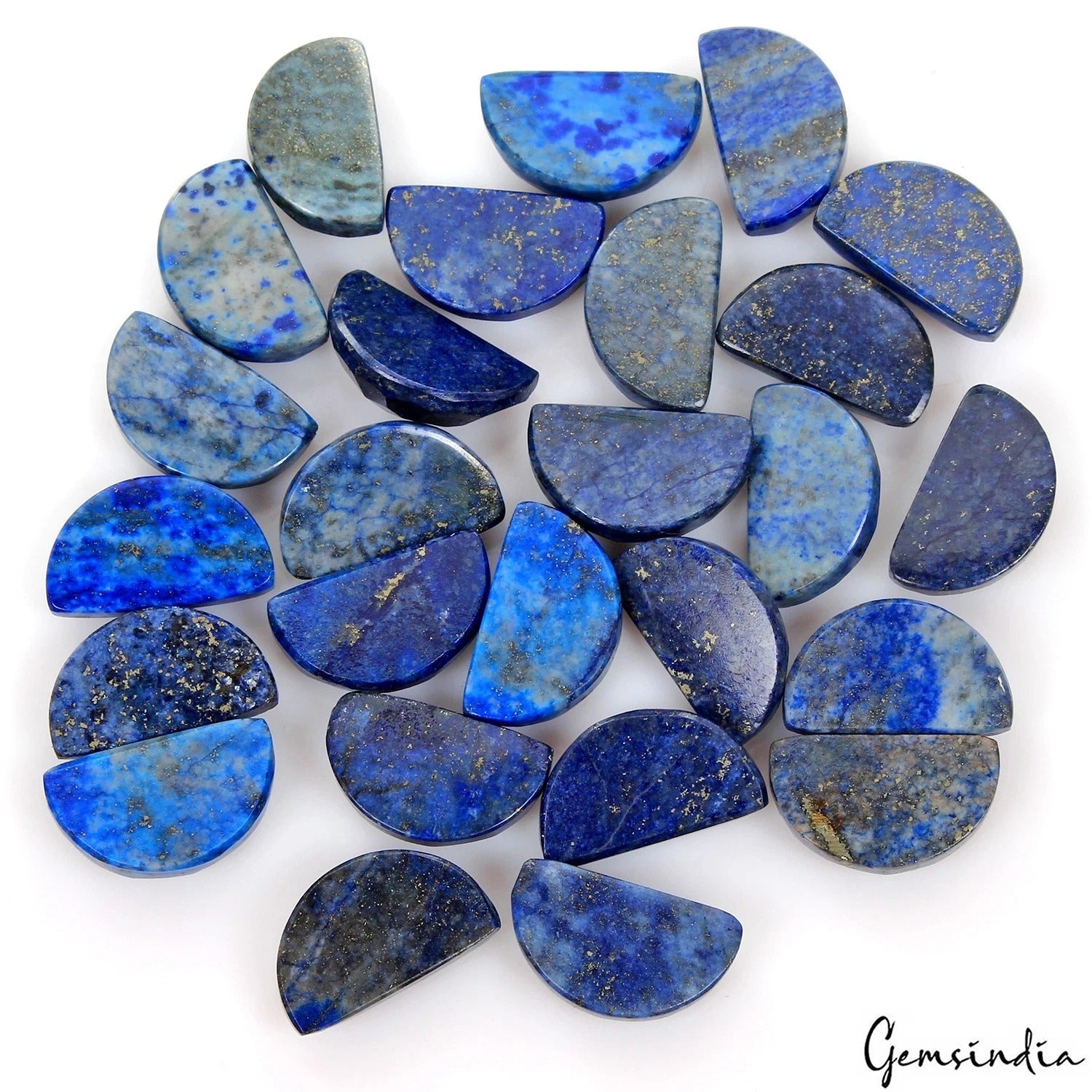 Lapis Lazuli Lot, Loose Gemstone, Blue — 26 Pieces, 22x13mm, 480 Ct, Afghanistan