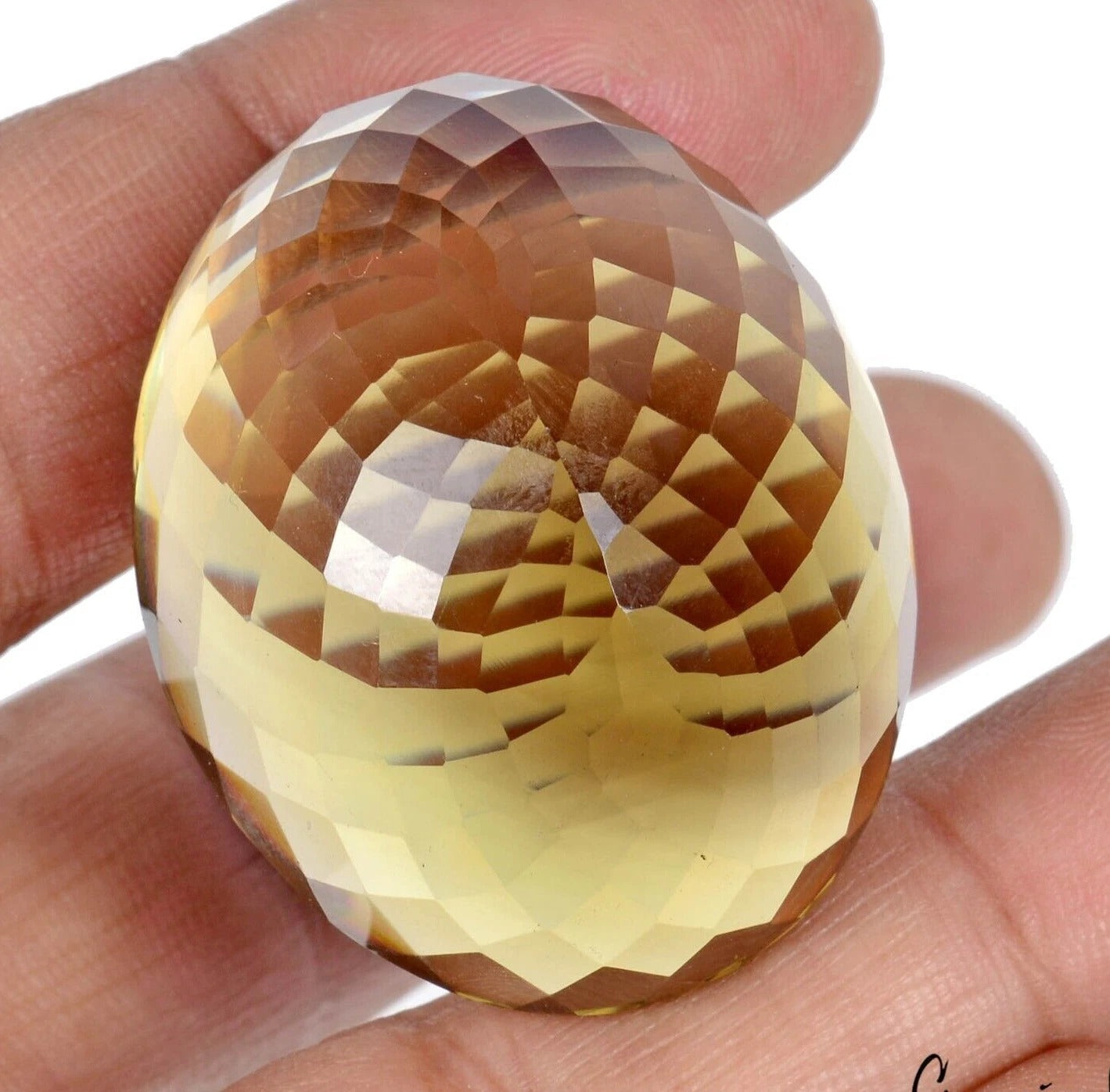 Certified 193.50 Cts Natural Brazilian Honey Citrine Quartz Oval Rare Huge Gem
