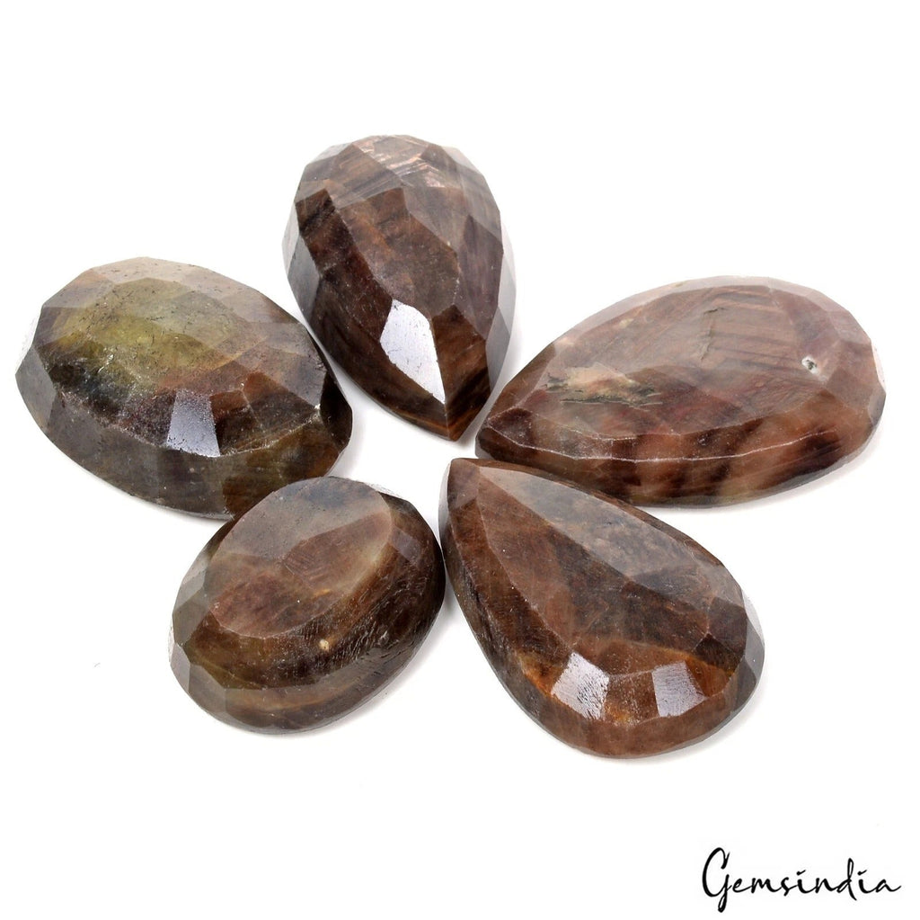 Natural Untreated 740 Ct Sapphire Mix Faceted Earth Mined Loose Gems Lot 5 Pcs