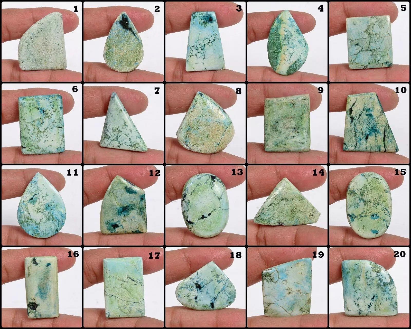 1170 Ct Natural Multicolor Turquoise Mix Cabochon Loose Gemstone for jewelry/20P