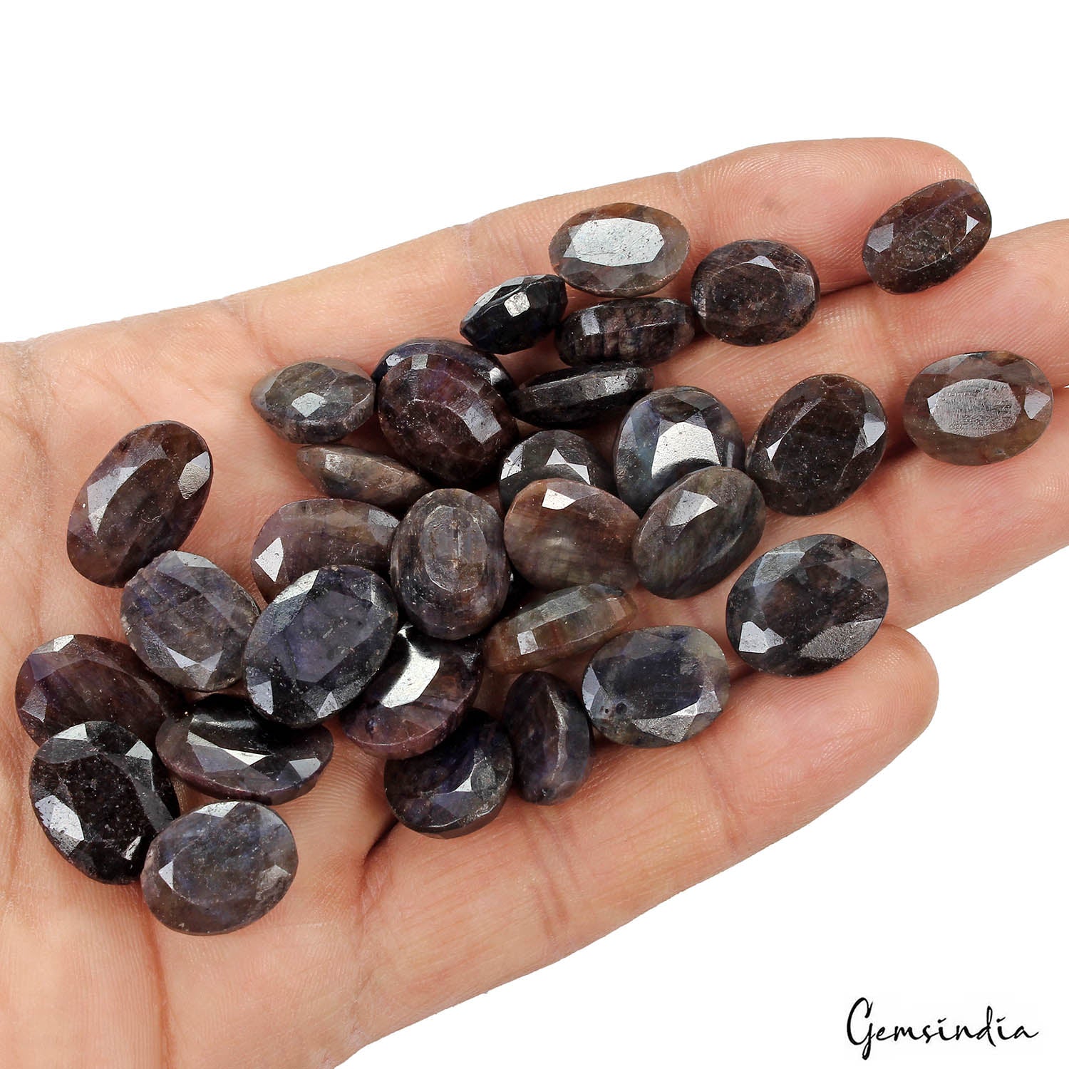 390 Ct Natural Brown Black Untreated Sapphire Oval Cut Loose Gemstone Lot 32 Pc