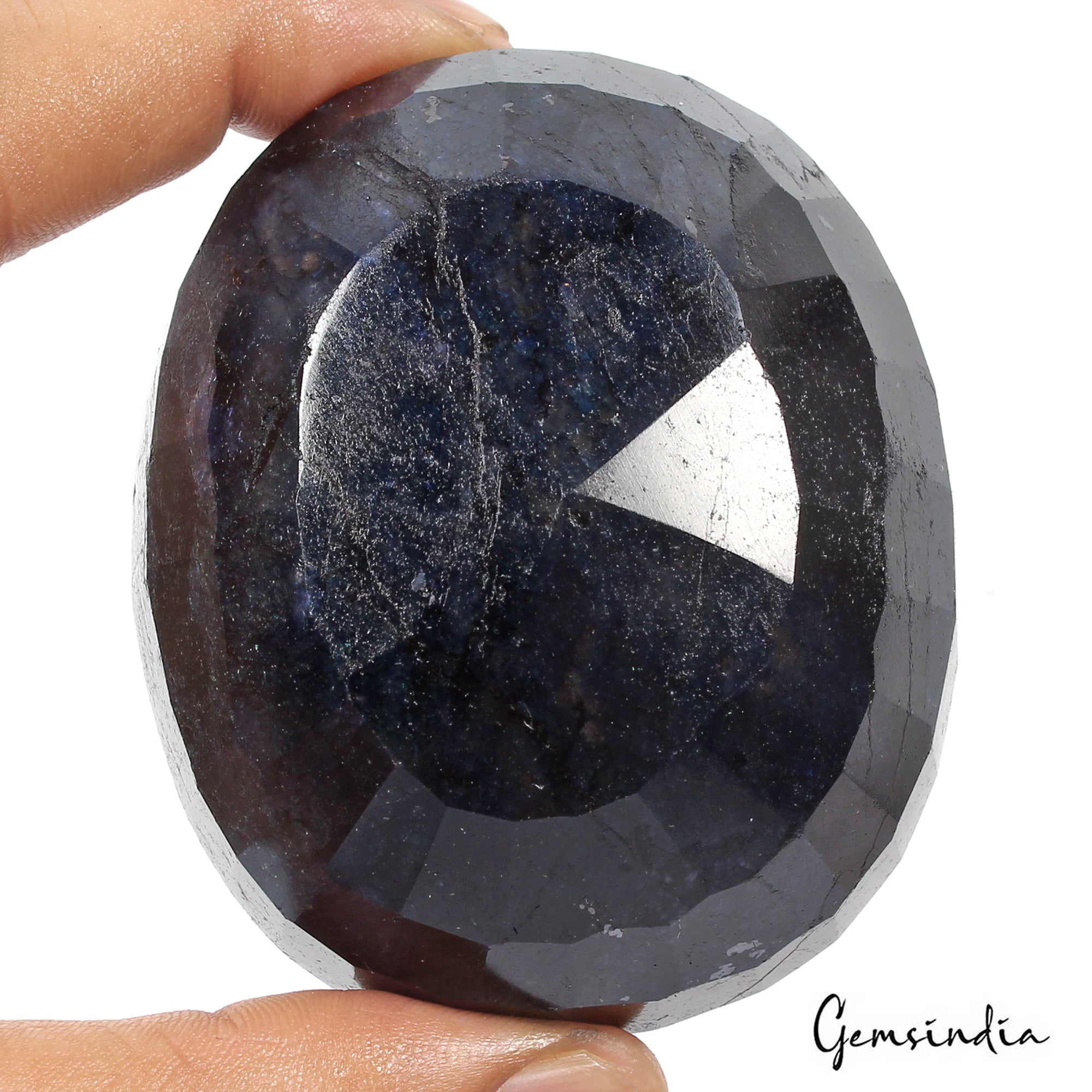 Blue Sapphire Loose Gemstone, Royal Blue — 74 x 62 x 37mm, 1900 Ct