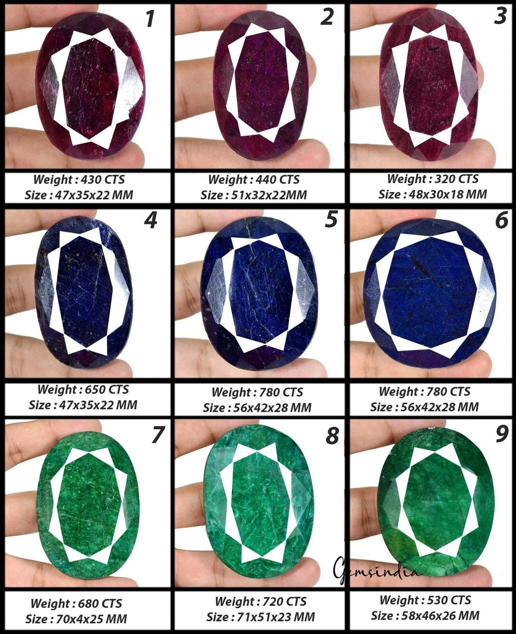 Natural Ruby Emerald Sapphire Lot 9 Pcs Gorgeous Oval Cut Loose Gemstone 5190 Ct