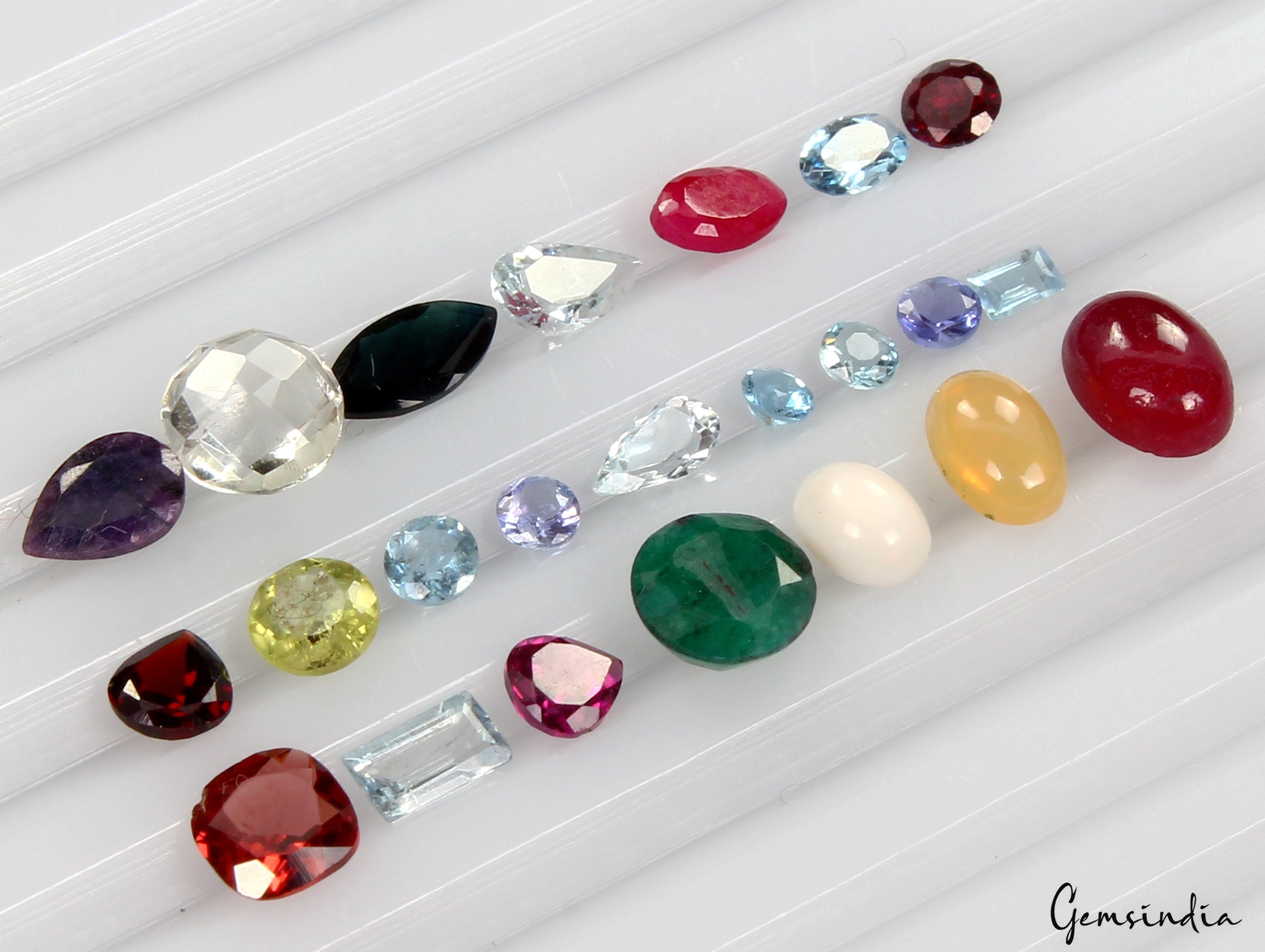 Natural Loose Gemstone Mixed Gems 8.20 Carat Lot Semi Precious Stone For Jewelry