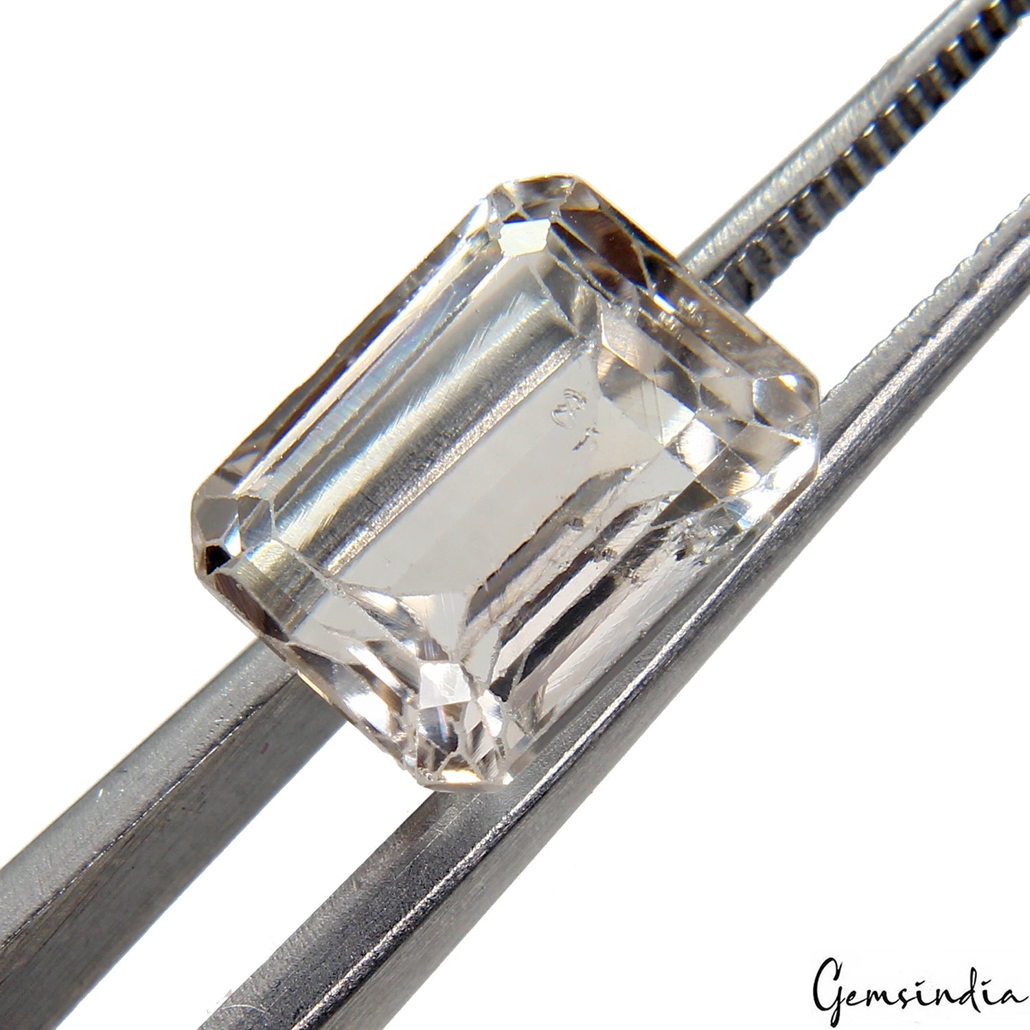 5.50Ct Natural High Quality Peach Morganite Emerald Cut Loose Certified Gemstone