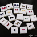 20 Pair Estate Genuine Multi Gems Loose Colorful Jewelry Stones Collection w/Box