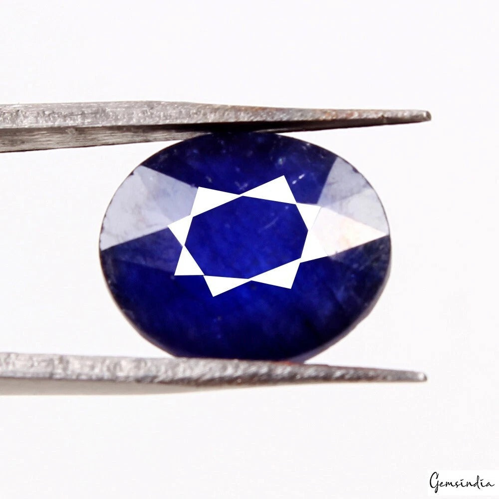 6.00 Ct Natural Royal Blue Ceylon Sapphire Oval Faceted Loose Rare Gem For Ring