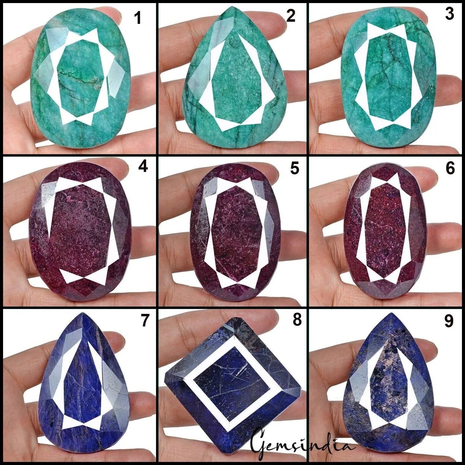 Certified 6900 Ct Natural Multi Gemstone Earth Mined Mix Faceted Loose Gems Lot