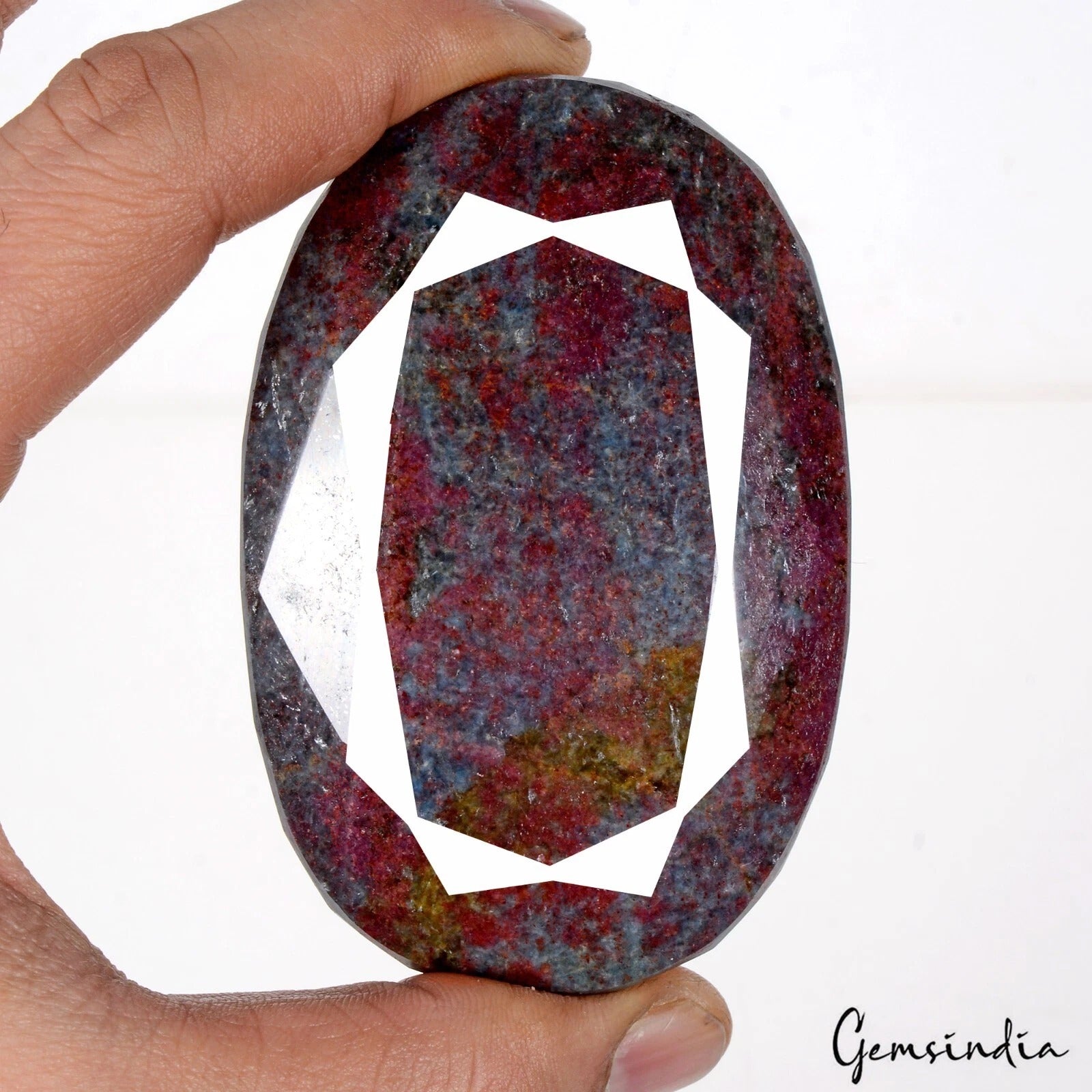 1940 Ct Natural Untreated Ruby Kyanite Oval Cut Faceted Earth Mined Huge Gems