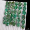 470 Ct Natural Blue Green Emerald Mix Cut Faceted Loose Wholesale Gems Lot 37Pcs